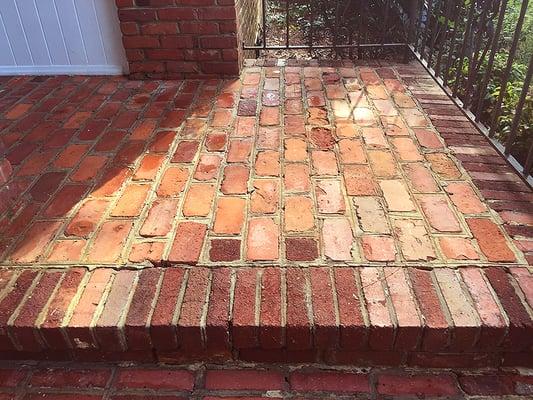 After - Pressure Washing Brick Patio In Virginia Beach