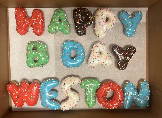 Birthday donuts