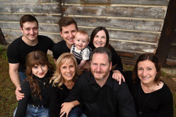 Andrew & Barb with their kids and grandson