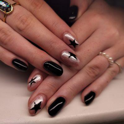 Structured Gel Manicure with Nail Art