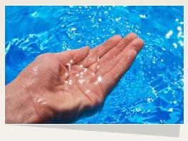 Weekly pool service ensures consistent water quality . .