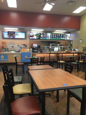 Inside Auntie Anne's & Subway, Fremont, CA.