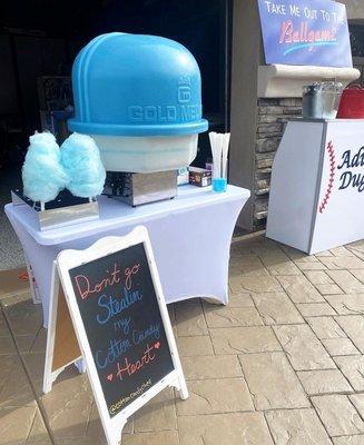 Cotton candy catering with a server!