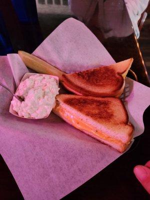 Grilled cheese with cottage cheese side