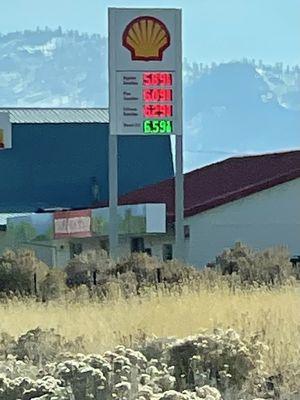 Regular Gas  is $5.89  Diesel is $6.59