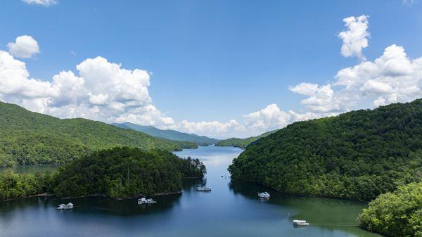 Fontana Lake as viewed from Fontana Marina