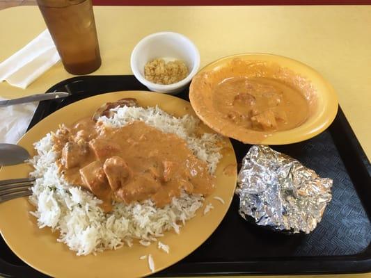 Chicken Tikka Masala with garlic naan!