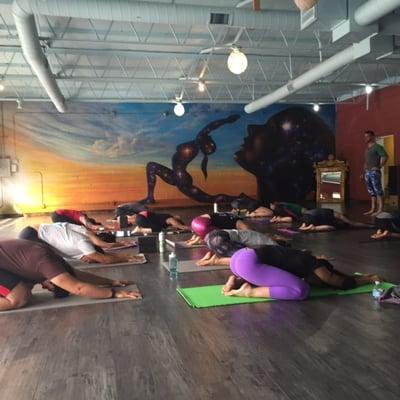 Teaching at Pulse Power Yoga