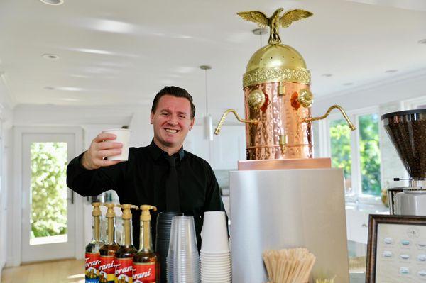 Happy bartender