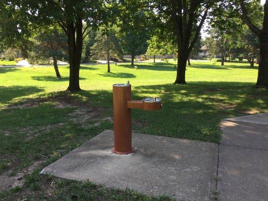 Drinking Fountain and Open Area