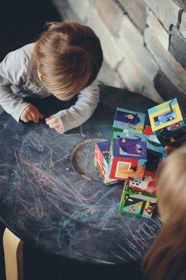 We have a children's play area in our waiting room for kiddos to enjoy while they wait for their turn.