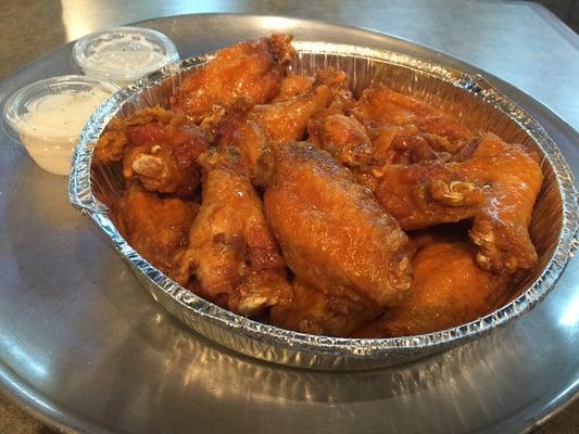 Hot Wings! Enjoy them in BBQ, Mild, Medium, Teriyaki, Garlic Parmesan & Mango Habanero too.