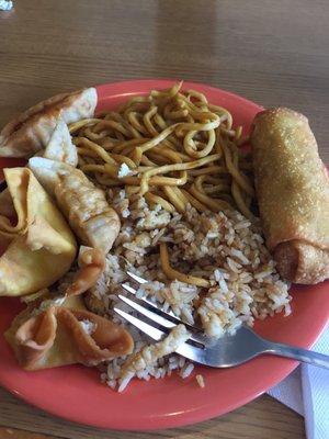 Lunch! The egg rolls are super good.