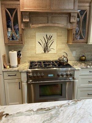 Custom stove top mosaic