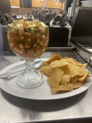 Ceviche de camarones