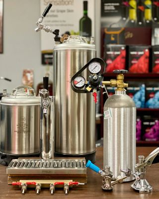 Kegerator equipment from the wine and beer making room.