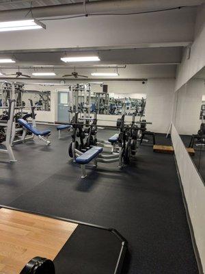 All new equipment in the weight room