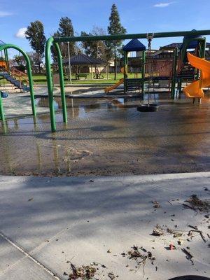 Park got flooded from the rain