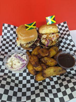 Jamaican jerk chicken sliders