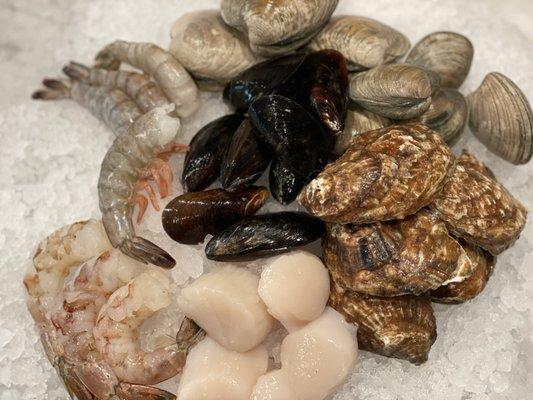 We have a Wide Variety of Shellfish to Choose From