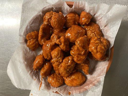 Boneless wings with a delicious house sauce