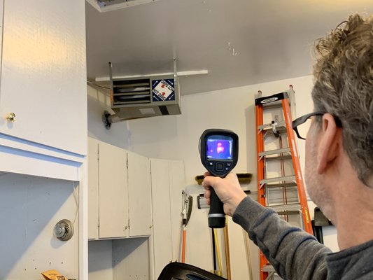 We use infrared cameras to check heat sources during home inspections.