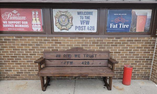 Hand Crafted Bench Donated by Sauk Centre, Eagles Healing Nest