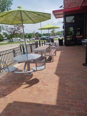 Eating outside at Sheetz