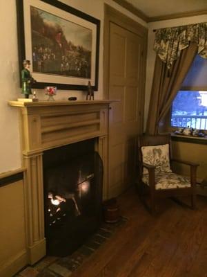 We kept our little fireplace burning all the time. It set such a lovely ambiance in our room.