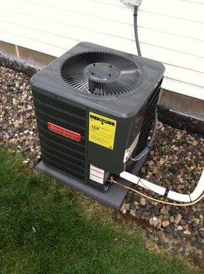 Successful A/C installation and happy customers.