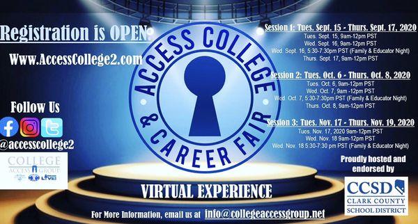 ACCESS College & Career Fair Virtual Experience Fall 2020