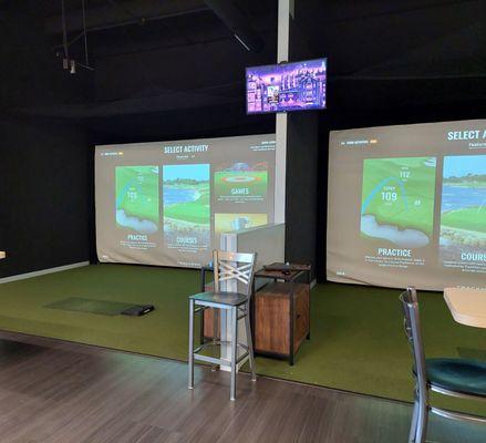 Two golf practice spaces.