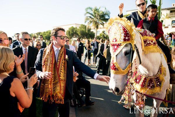 Baarat Procession at Terranea Resort, Photo Credit to Lin & Jirsa