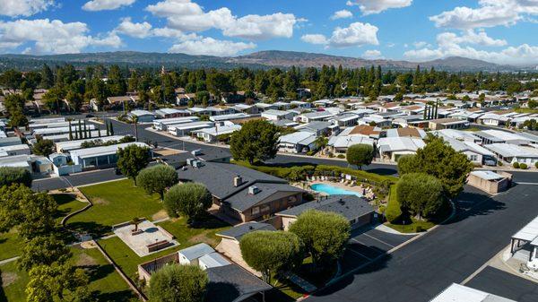 Aerial view of Redlands, CA.