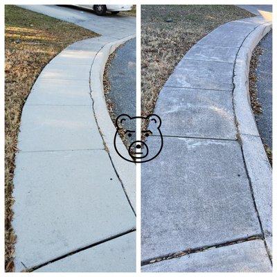 Sidewalk pressure wash