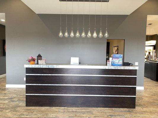 Reception area at Lakes Family Eyecare