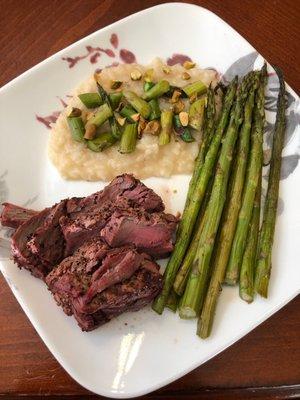 My birthday dinner; steak  from Carnivore (filet)