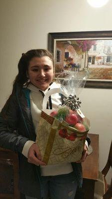 Heather (Mrs. Fields-Fargo) put this smile on this teenager's face!  Thanx Heather :-)