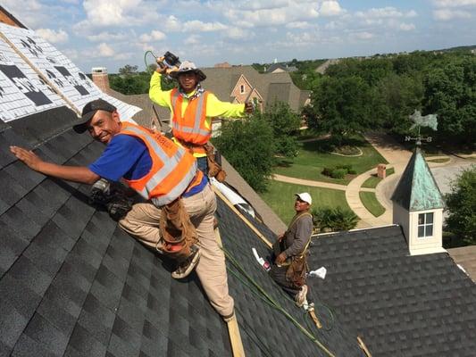 wentworth ct south lake tx a very steep roof the top and front of this roof needed replaced