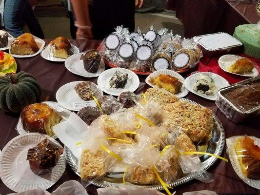 Desserts being sold at the festival