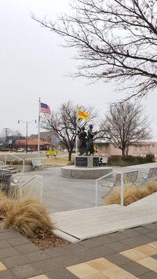 View of the Plaza of Flags where this memorial is centered  01-13-2020