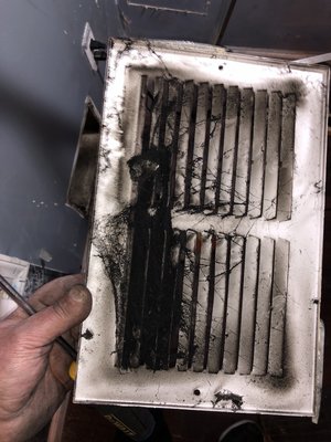 This is a vent that looks like after a fire in your vent system