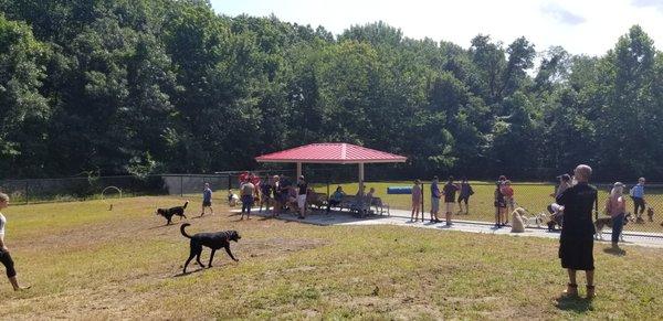 August 26th 2018 Grand Opening from Inside the Large dog area towards the Shade Pavillion