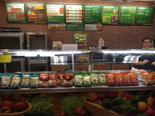 Subway sandwich counter