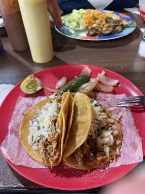 Street tacos. With homemade corn shells