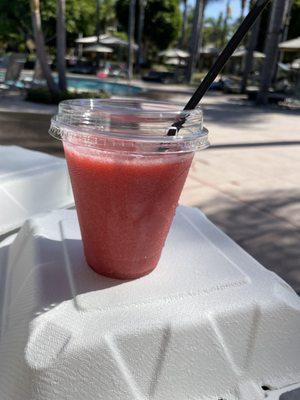 Frozen strawberry mocktail