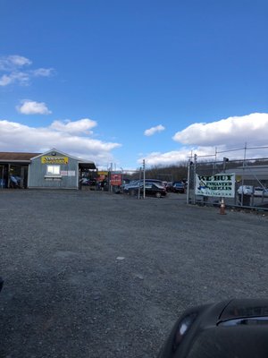 The Yard's entrance / exit | Photo taken from outside the parking lot, towards the yard