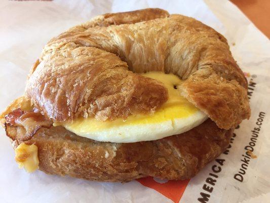 Croissant, bacon, egg, and cheese.