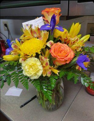 Designer choice on a large floral arrangement.