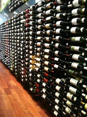 The wine wall at Fulton Wines and Spirits